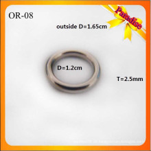 OR08 kundenspezifische glänzende O-Ring-Art- und Weisebeutel-Metall O-Wölbung 1.2cm für Unterwäschering
